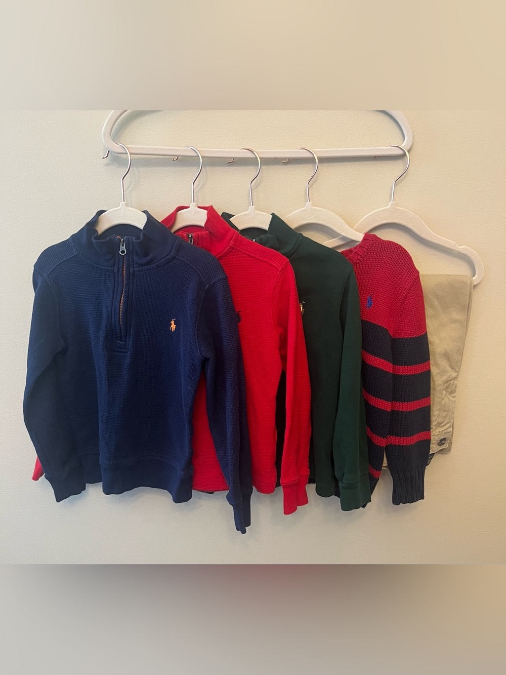 Polo Ralph Lauren Lot of 5 Boys Size 4 Pants Tops Preppy Embroidered Pony